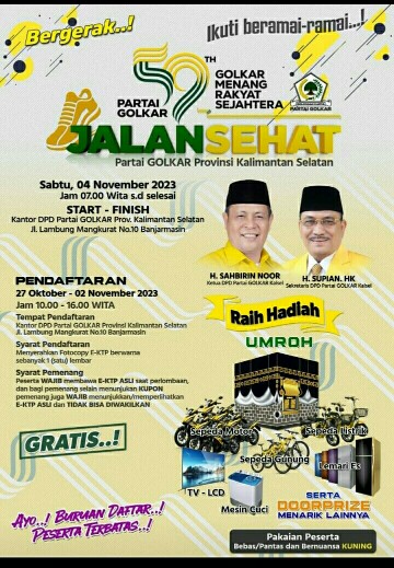 Jalan Sehat Partai Golkar Kalsel