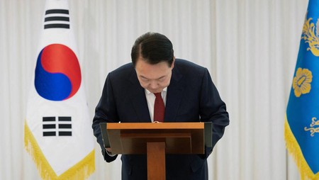 Presiden Korsel Yoon Suk Yeol Tegaskan Mundur Sementara Waktu